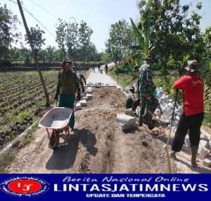 Satgas TMMD Ke -114 Dihari Ke 19 Fokus Lanjutkan Pemasangan Paving Blok