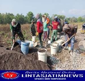 Kejar Target sasaran Rabat beton TMMD Sengkuyung Kodim 0726/Sukoharjo terus dikebut