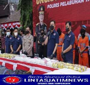 Polres Tanjung Perak Gagalkan Peredaran Narkoba, 3 Tersangka dan 36.27 Kg Sabu Berhasil Diamankan