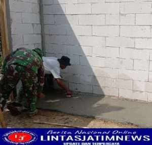 Rehab RTLH Milik Pak Pujiono Memasuki Tahap Plester Lantai