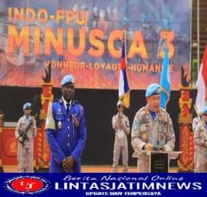 Dua Anggota Satgas Garuda Bhayangkara Asal Polresta Malang Kota Raih Medale Parade Cemerony dari PBB