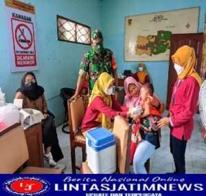 Babinsa Koramil 05 Weru Dampingi Posyandu laksanakan Program BIAN