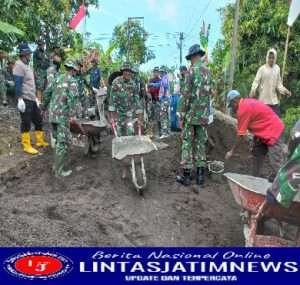 Kekompakan kerja satgas TMMD reguler ke 114