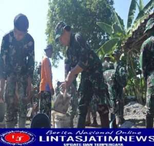 Personil Satgas TMMD Tunjukan Semangat Tinggi