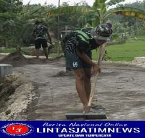 Sasaran Fisik TMMD Ke 114 Kodim Ngawi Berupa Pembangunan Jalan Sudah Hampir Selesai