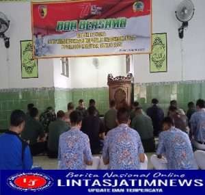 Kodim 0801/Pacitan Laksanakan Doa Bersama Dalam Rangka HUT Kemerdekaan RI Ke-77 Tahun 2022