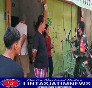 Gencar Lakukan Himbauan  Prokes Guna Memutus penyebaran Covid-19, Itu yang Dilakukan Babinsa Sudiroprajan