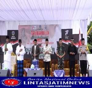 Pengajian Umum KH Achmad Muwafik di Ikuti oleh Dandim 0801/Pacitan Bersama Unsur Forkopimda