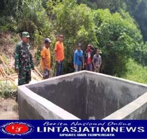 Dandim Boyolali Cek Pembuatan Bak Penampungan Pompa Hidram di Suroteleng