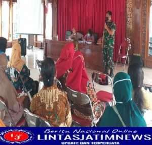 Peduli Kesehatan Anak, Serka Suryanto Berikan Motivasi Kepada Kader Posyandu