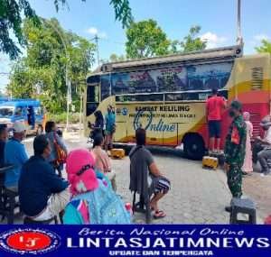 Himbuan Prokes di Samsat Keliling Taman Jayawijaya Surakarta