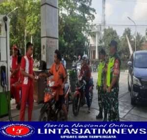Pasca Kenaikan BBM, Kodim 0801/Pacitan Bersinergi dengan Kepolisian Tingkatkan Keamanan SPBU