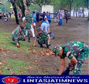 Dishub Bersama TNI-Polri dan Komunitas Lain Lakukan Aksi Bersih Bersih Pantai Teluk Penyu