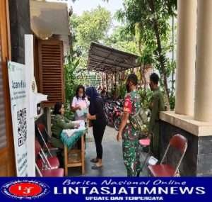 Kelurahan Nusukan Menjadi Sasaran Babinsa Dalam Mengecek Prokes Serta Pelaksanaan PPKM