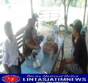 Manfatkan Kedai Kopi, Babinsa Pelemgadung Komsos dengan Warga Binaan