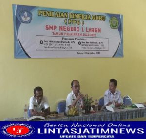 Pembinaan dan PKG Pengawas Bidang SMP Dinas Pendidikan Kabupaten Lamongan di SMP Negeri 1 Laren