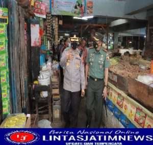 Kapolres Jember dan Dandim Cek Pasar Tanjung, Pasca Kenaikan BBM