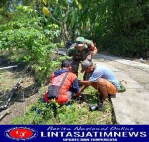 Babinsa Bersama Warga hijaukan Embung Brongkos