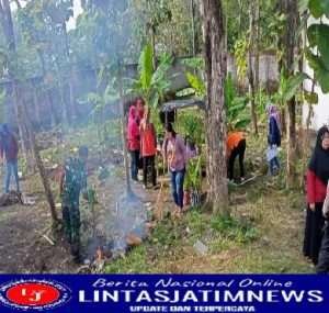 Babinsa Trosobo Dampingi Bidan Desa Laksanakan PSN