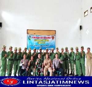 Tingkatkan SDM, Babinsa Koramil 0801/06 Bandar Lakukan Pembinaan Kepada Anggota Satlinmas