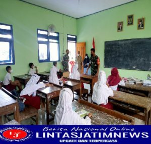 Tanamkan Rasa Cinta Tanah air, Babinsa Koramil 0805/05 Karangjati  Lakukan Pembinaan Karakter Siswa Siswi di SDN Rejuno