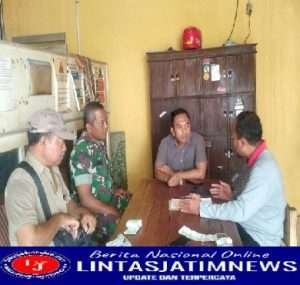 Babinsa Kragilan Komsos dengan Petugas SPBU Pasca Kenaikan Harga BBM