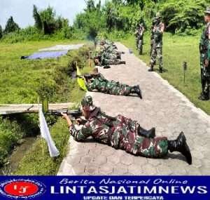 Prajurit Kodim Wonogiri Latihan Menembak Triwulan III