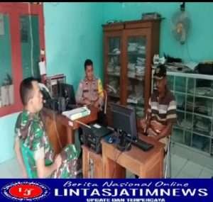 Anggota Koramil 01/Ngawi Komsos Dengan Perangkat Desa