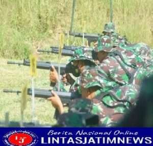 Asah Naluri Tempur Prajurit, Kodim 0812 Lamongan Gelar Latihan Menembak