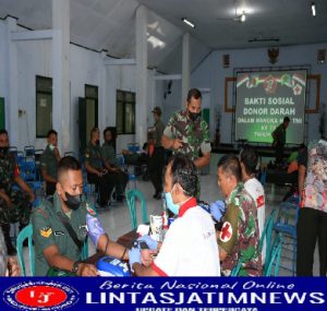 HUT ke77 TNI Tahun 2022, Kodim 0802/Ponorogo Gelar Donor Darah