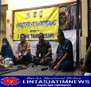 Kapolsek Tambaksari Cangkru’an Kamtibmas Bersama Tiga Pilar