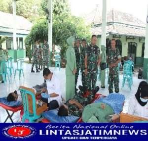 Peringati HUT TNI, Kodim Sragen Gelar Baksos donor darah