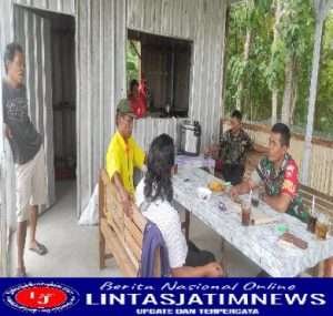 Komsos dengan Ketua RT, Babinsa Kaliwedi data Warga Kurang Mampu