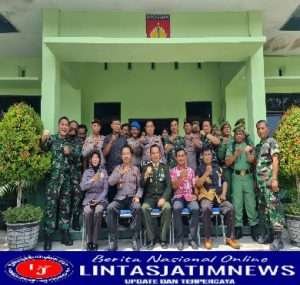 Sinergi Untuk Negeri,  Kapolsek dan Camat Serengan Beri Ucapan HUT TNI ke 77 ke Koramil