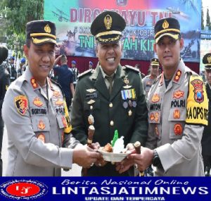 HUT ke-77 TNI, Korem 081/DSJ Terima Surprise dari 2 Polres di Madiun