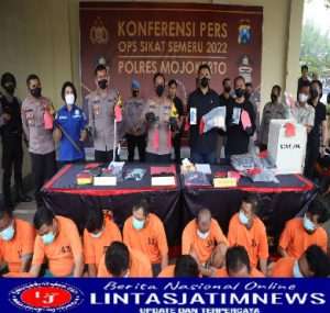 Polres Mojokerto Berhasil Amankan 30 Pelaku Tindak Kriminal Selama 12 hari, Satu Diantaranya Bersenpi