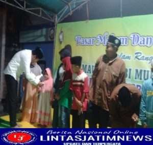 Peringati Maulid Nabi Muhammad, Desa Cemeng Bakalan Adakan Pasar Malam dan Santunan Anak Yatim