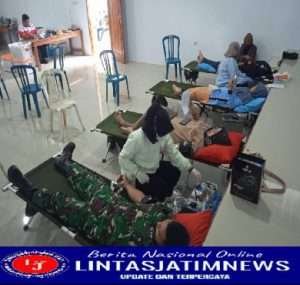 Dalam Rangka HUT TNI Ke 77,Koramil Sine Gelar Baksos Donor Darah