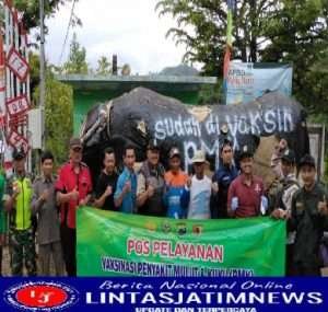 Babinsa Koramil 0801/05 Nawangan Berikan Pendampingan Vaksinasi Hewan Ternak