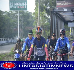 Peduli Kesehatan Anggota, Dandim Boyolali Ajak Gowes Anggota