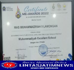 MAM 9 Lamongan Meraih Predikat Excellent School. Ini Pesan Majelis Dikdasmen PDM Lamongan