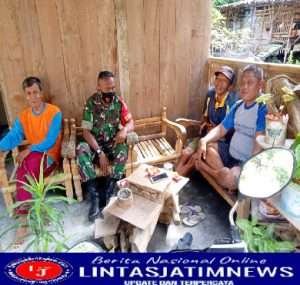 Antisipasi Awal Penyebaran PMK, Babinsa  Sosialisasikan PMK Bagi Peternak