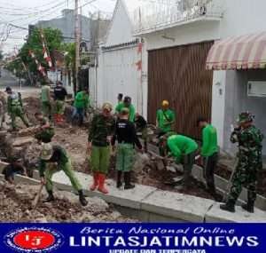 Guna Target Tercapai Koramil 04/Jebres Bersama Rakyat Genjot Sasaran Fisik KBD