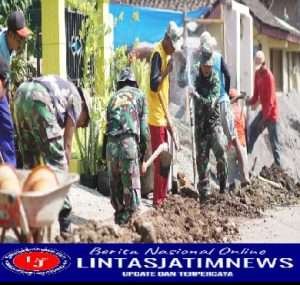 Gotong Royong Wujud Kemanunggalan TNI Bersama Rakyat Dalam  Karya Bakti di Banyubiru