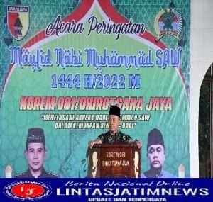 Teladani akhlak Nabi  Muhammad SAW dalam kehidupan sehari-hari, Pesan Danrem 081/DSJ dalam peringatan Maulid Nabi