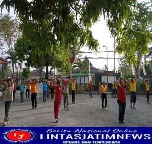 Jalin Sinergitas, Koramil 0805/05 Karangjati Olahraga Bersama Dengan Forkopimcam