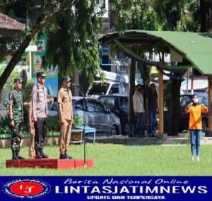 Dandim 0801/Pacitan Bersama Unsur Forkopimda Ikuti Apel Gelar Pasukan Penanggulangan Bencana Alam