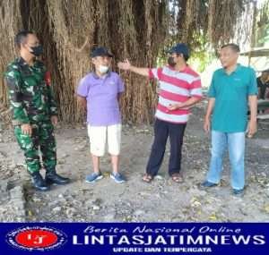 Sembari Komsos, Babinsa Himbau Masyarakat Tentang Protokol Kesehatan