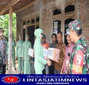 Tinjau Korban Bencana Alam, Dandim 0802/Ponorogo Dan Ketua Persit KCK Cab. XVI Dim Ponorogo Berikan Bantuan Sembako