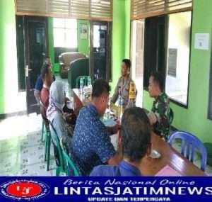 Komsos Babinsa Koramil 0805/03 Geneng Ajak Perangkat RT Himbau Warga Waspada Cuaca Ekstrem